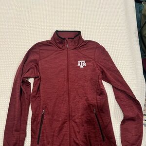 A&M Columbia Maroon Fleece Jacket Zip Up